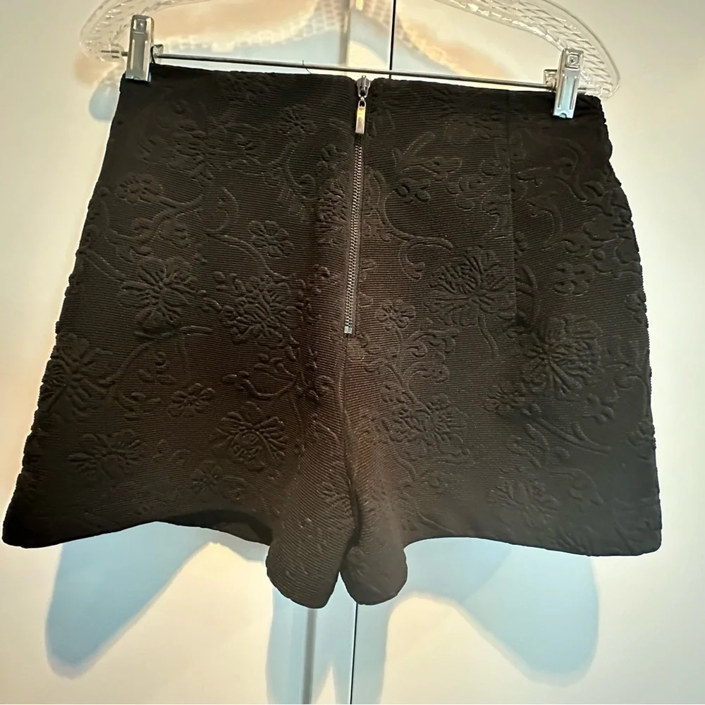 Very J Black Shorts with Floral Print | L
